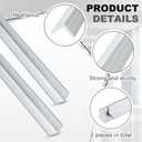 Blulu 2 Pieces 3/4in x 3/4in Aluminum Angle – 6063 Aluminum Angle Stock, Structural & Architectural Use for Frames, Railings, Corner Guards(24" Long X 3/4" Wide X 1/8" Thick)
