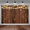 Brown Wood Backdrop for Photography Rustic Retro Wooden Backdrops for Party Wood Wall Background Baby Shower Birthday Party Vintage Wood Plank Banners Backdrops Photoshoot