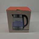 Speed-Boil Electric Kettle For Coffee & Tea - 1.7L Water Boiler 1500W, Borosilicate Glass, Easy Clean Wide Opening, Auto Shut-Off, Cool Touch Handle, LED Light. 360 Rotation, Boil Dry Protection (Black)