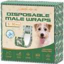Dog Diapers Male,50 Count Small Male Dog Diapers Disposable for Doggie & Puppy,Ultra Absorbent Male Dog Wraps,Belly Bands for Male Dogs with Wetness Indicator(S Same as Other Brands' XS)
