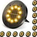 Brightown Solar Lights Outdoor Waterproof, 12 Packs LED In-Ground Lights Outdoor Solar Lights for Yard Patio Garden Lawn Deck Outside Pathway Walkway Sidewalk, Warm White