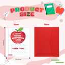 Kosiz 12 Pack Graduation Gift Card for Teacher Thank You Cards with Envelopes & Stickers End of School Year Appreciation Gift for Teachers from Students Graduation Day Present(Apple Style,Red)