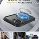 Miracase Glass Series for iPhone 15 Case [Compatible with MagSafe] Full-Body Magnetic Bumper Case with Built-in 9H Tempered Glass Anti-Fingerprint Screen Protector + Camera Lens Protector, Black