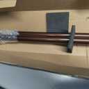 Long Curtain Rod, EUPLAR Window Curtain Rod 72-144 Inch with Decorative Honeycombed Finials, 1 Inch Drapery Rods for Living Room, Kitchen, Bronze