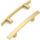 Amerdeco 10 Pack Brushed Gold 3 Inch(76mm) Hole Centers Kitchen Cabinet Pulls Cabinet Hardware Kitchen Handles for Cabinets Cupboard Handles Drawer Pulls ZH0003