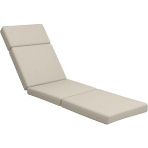 Chaise Lounge Cushions Outdoor, 72 x 21 x 4 Inch Lounge Chair Cushions for Outdoor Furniture - Waterproof Lounge Patio Replacement Cushion, 4In Fade-Resistant ThickPatio Chaise Lounge Cushion (Cream White)