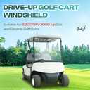 DRIVE UP Golf Cart Windshield, EZGO Golf Cart Windshield Fits for RXV 2008-Up Gas and Electric Golf Carts, Clear Upgraded Windshield Foldable Anti-UV Protection and Impact Resistant