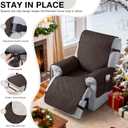 VANSOFY 100% Waterproof Recliner Chair Cover, Recliner Cover with Non-Slip Granule, Washable Reclining Chair with Pocket Furniture Protector for Kids, Pets(Chocolate, 23")