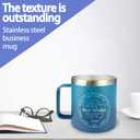 Coffee mugs gift for men, Birthday gifts for men, thoughtful men's gift coffee mug, birthday gifts for husband or father or teen, personalized father's day gift, 14 oz blue coffee mug