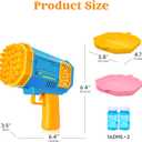 Sloosh 2 PCS Bubble Machine, Bazooka Rocket Shape Bubble Gun Toy for Kids Ages 4-8, Gifts, Adults, Party Favors, Summer, Wedding, Easter