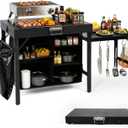 Outdoor Cooking Station for Camping,Grill Table for Blackstone Griddle, 5ft/59in-Large