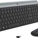 Logitech MK470 Slim Wireless Keyboard and Mouse Combo - Modern Compact Layout, Ultra Quiet, 2.4 GHz USB Receiver, Plug n' Play Connectivity, Compatible with Windows - Graphite