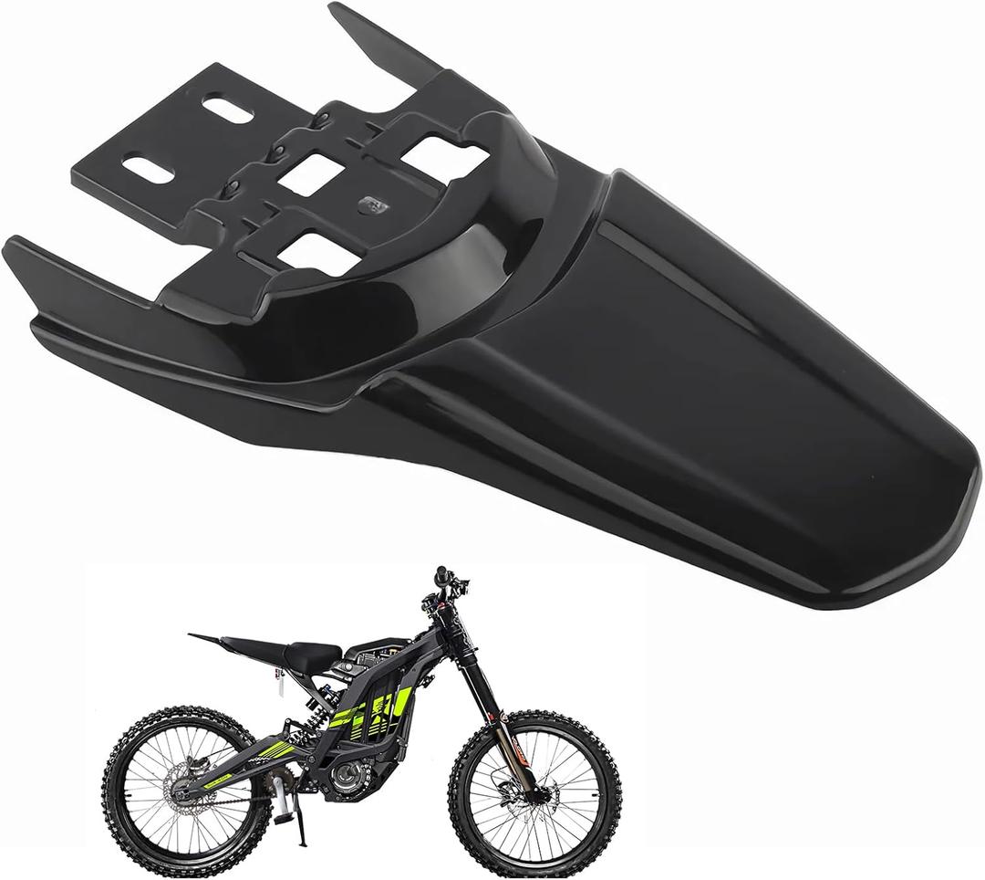 Rear Fender Tail Guard for Surron Light Bee X S and Segway X160 X260,Dirt Bike Mud Protector,Short Back Mudguard Sur-Ron Parts Accessories,Black