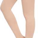 Thigh High 15-20mmHg Compression Stocking, Compression Socks for Women & Men Circulation with Silicone Dot Band-Ideal for Athletic, Medical, Travel Use L (15-20mmHg,Closed Toe,Beige)