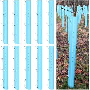 10 Pack 48 Inch Tree Tube Seedling Protectors Slit Tree Grow Tubes with Releasable Zip Ties Guard Small Plant Shelter Split Plant Protector for Outdoor Sapling Cuttings (Blue) 10 Pack 48 Inch Tree Tube Seedling Protectors Slit Tree Grow Tubes with Releasable Zip Ties Guard Small Plant Shelter Split Plant Protector for Outdoor Sapling Cuttings (Blue)