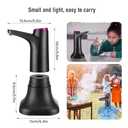 USB Rechargeable Water Dispenser with Detachable Base for 5 Gallon Bottles - Portable Dispenser with 1200mAh Battery - Smart and Automatic - Ideal for Home, Office, and Outdoor Use (Tabletop Black)