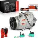 A-Premium Air Conditioner AC Compressor with Clutch Compatible with Hyundai Genesis 3.8L 2014-2016, Genesis G80 3.8L 2017, G90 3.3L 2017-2019