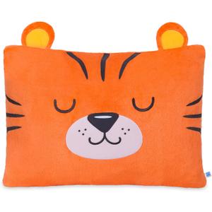 Saint Eve Kids Pillow Pals - Cute & Super Soft Animal Friends Decorative Fluffy Pillow Covers for Girls and Boys & Toddlers Beds, Playroom and Nap Time, Sensory Toys for Kids, Java the Tiger