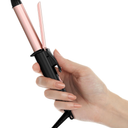 Travel Size Curling Iron Dual Voltage 100240V, Mini Curling Iron for Short Hair with 1/2 Inch Barrel, Ceramic Mini Hair Curler with Keratin & Argan Oil Infused, Travel Hair Curler with Storage Bag, Rose Gold