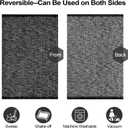 LEEVAN Washable Kitchen Rugs 2' x 4.3', Black Boho Bathroom Rugs Cotton Reversible Runner Rug, Farmhouse Entryway Rug Modern Bedroom Carpet for Foyer Laundry Proch Decor