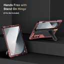 for Samsung Galaxy Z Fold 6 Case with Slim S Pen Holder (2023), Metal Bumper Premium Heavy Duty Shockproof Protective, Hinge Protection, Screen Protector, Rugged Phone Cover 5G, Red