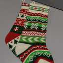 Kurt Adler Heavy Knit Snowflake and Chrismas Tree Stocking - 3 Assorted