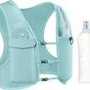 Running Vest for Women Men, USA Original Patent, Adjustable Chest Straps Running Hydration Vest with 500ml Soft Flask, Lightweight Reflective Hydration Backpack for Marathon (Medium-Large)