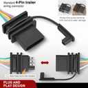 Nilight 4 Pin Trailer Wiring Harness Kit 56468 Vehicle Standard 4 Way Connector Custom for 2021 2022 2023 2024 Ford Bronco with LED taillights Simple Fit Tow Hitch
