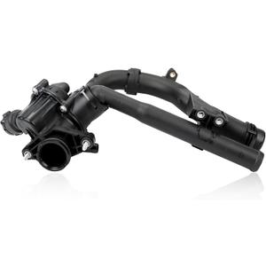 Coolant Thermostat Housing Assembly Compatible with 2016-2020 Mercedes-Benz C200 C300 GLC250 GLC300 E300 SLC180 SLC200 SLC300 SLK300 2.0L, Replacement for A2742000115 2742003400 2742003100