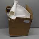 Qinyoung White Ceramic Bud Vase Set of 8, 8'' Small White Flower Vase for Centerpieces, Modern Floral Decor for Wedding Party Dining Table Home Decoration (Classic)