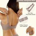 Padded Wireless Bras for Women - Wireless Bra Bralettes for Women with Support Padded Bralette (Brown, XXXL)
