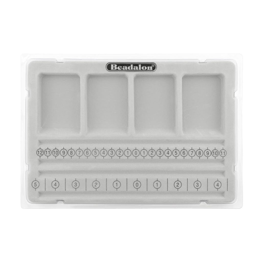 Beadalon Bracelet Bead Boards for Jewelry Making  Flocked, Anti-Roll Bead Tray with Cover  Ideal Jewelry Design Tool for Crafters, DIYers, Bracelet Making  Measurements in Inches & cm