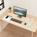 YSAGi Frosted Transparent Desk Pad, 39x19.6 inch, PVC, Non-Slip, Heat Resistant & Waterproof