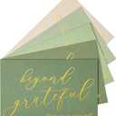 Crisky Sage Green Beyond Grateful Thank You Cards With Envelopes & Stickers Simple, Chic, Elegant Greeting Cards Perfect for: Wedding/Business/Birthday/Graduation. 4 x 6 inches 50 Pack