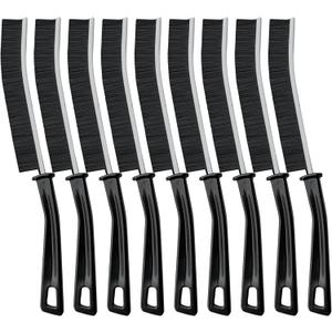 9 Pcs Hard Bristle Crevice Cleaning Brush,Multifunctional Corners Gap Cleaning Brush,Crack Cleaner Tools for Housekeeping,Bathroom Accessories,Home, Kitchen, Window,Sink,Faucets,Shower,Toilet, Grout