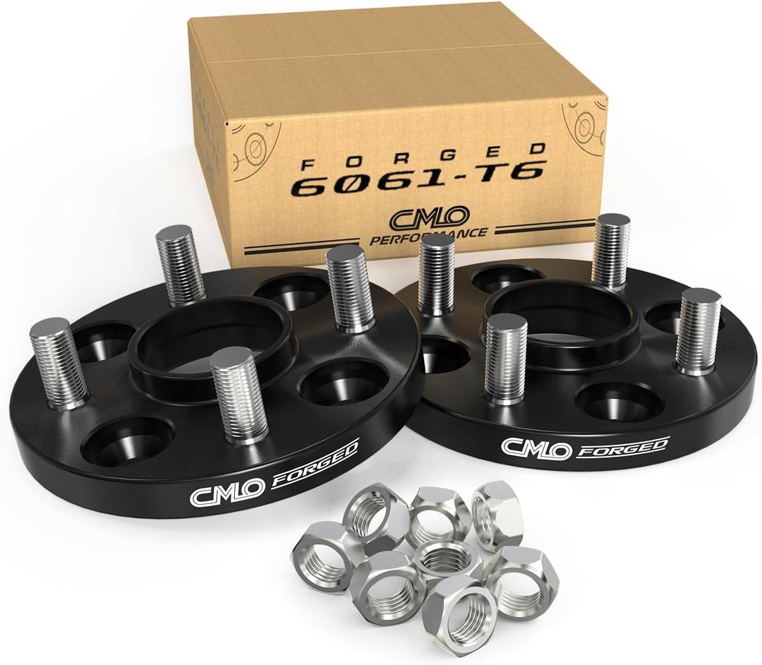 Customadeonly 4x100 Forged Hubcentric Wheel Spacers 15mm Black (2pcs) Compatible for Miata, 124 Spider, Corolla, Echo, MR2, xA, xB, iA, Rio, Spectra (54.1mm Center Bore, M12x1.5 Studs)