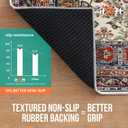 Premium Non Slip Rug Pad 4x6 Feet, 1/4" Thick Cushioned Rug Gripper for Hardwood Floors, Vinyl, Laminate, Stone, Carpet & Tile, Under Rug Padding Protects Floors