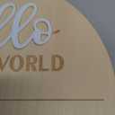 Baby Announcement Sign, 5.9 Inch Wooden Hello World Newborn Signs, Birth Announcement Sign, Baby Shower Hospital Nursery for Newborn Boys and Girls (White)