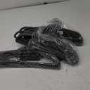 Amazon Basics Non-slip Heavy Duty Plastic Hanger with Rubber and Horizontal Bar, Pack of 50, Gray