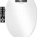 XCQQ Bidet Toilet Seat Round, Unlimited Warm Water, Heated Toilet Seat, Warm Air Dryer, Rear and Feminine Washing, Soft Closed Toilet Lid, Night Light, Smart Toilet Seat with Bidet Requires Outlet