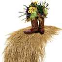 XLX TURF Fake Thatch Hay Table Runner 36 Inches - Realistic Artificial Straw Grass for Western Cowboy Party, Easter Decorations, Tiki Bar, Farm Jungle Theme Birthday Centerpiece, DIY Crafts