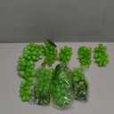 Woohome 8 Bunches Artificial Grape Fake Grapes, Green Decorative Grapes Bunches with Vines for Vintage Wedding Favor Fruit Wine Decor Faux Fruit Props