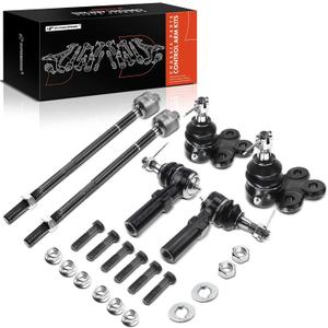 A-Premium Set of 6, Lower Ball Joint, Inner Outer Tie Rod End, Compatible with Cadillac DeVille 00-05, Seville 98-04, Buick LeSabre 00-05, Park Avenue 97-05, Riviera 97-99, Pontiac Bonneville 00-05