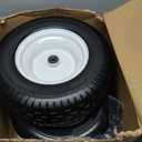 GICOOL 16x6.50-8 Flat Free Riding Lawn Mower Tire and Wheel, 2 Pcs 16x6.5-8nhs Garden Tractor Lawnmower Tyre, with 3/4" & 5/8" Bearing, 3" -4.5" -6" Centered Hub