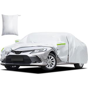 Car Cover Custom Fit for Toyota Camry 1996-2026, for Honda Accord 2001-2026, Waterproof All Weather for Automobiles Full Exterior Cover Rain Sun UV Protection with Door Zipper
