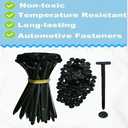 2 x cable tie buckle,nylon universal cable tie buckle,Heavy Duty Nylon Zip Ties  Self-Locking UV Resistant Cable Ties for Car, Home, DIY  3.5" Black Universal Wire Ties (2025 Upgrade) (100, black)