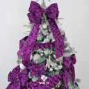 MEEDEE Purple Wired Velvet Ribbon 4 Inch Wide Double Sided for Christmas Tree, Holiday Crafts, Home Decor, Topper Bow, Garlands, Wreaths (10 Yards)