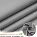 Seenus Light Grey Fabric Shower Curtain Liner with 3 Large Magnets, 72 x 72 inch Waterproof Cloth Shower Liner Washable, Neutral Gray Bathroom Shower Curtain for Hotel