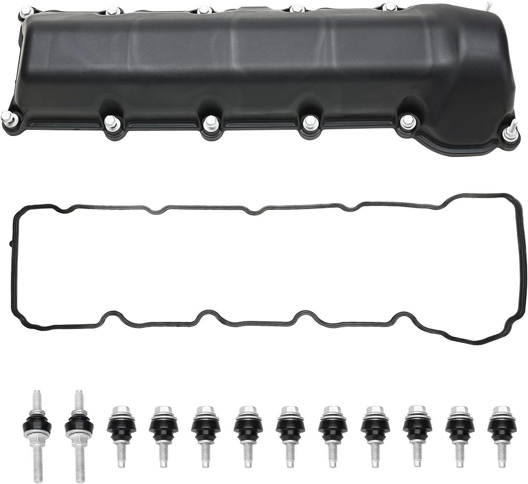 MITZONE Left Side Valve Cover with Gaskte and Bolts Compatible with 1999-2007 Dodge Ram 1500 Durango Dakota Jeep Commander Grand Cherokee Chrysler Aspen 4.7L V8 Replace 53021829AD 264-928