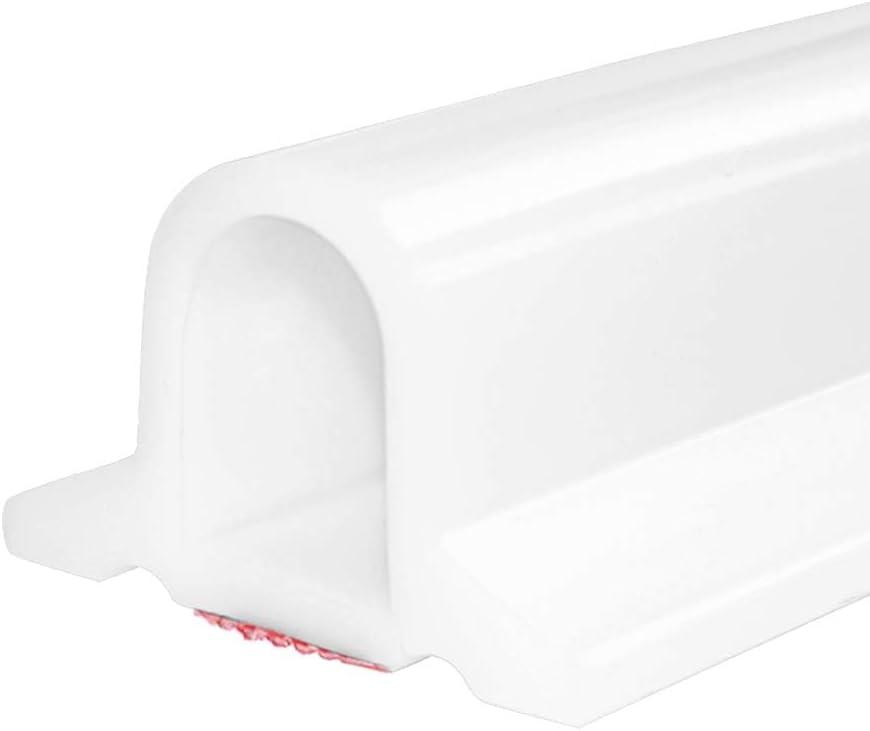 Duzzy 67 Inch Collapsible Shower Threshold Water Dam, Silicone Shower Water Stopper Barrier, Ideal for Wheelchair Accessible, Suitable for Accessibility ADA Handicap Showers Bathroom(5.6 Ft, White)